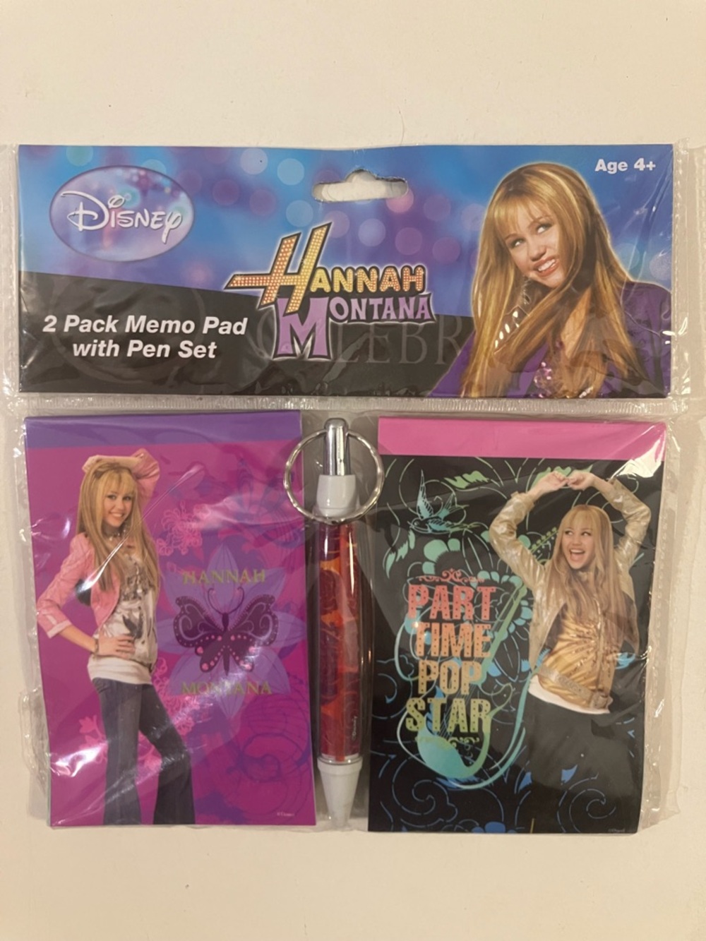 Hannah Montana 2 Pack Memo Pads with Pen Set Disney Never Opened